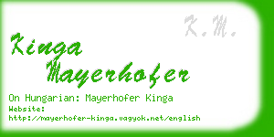 kinga mayerhofer business card